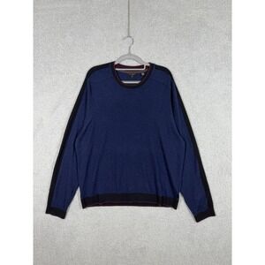 Ted Baker London Wool Blend Crewneck Navy Sweater Ted Size 7 US‎ 3XL